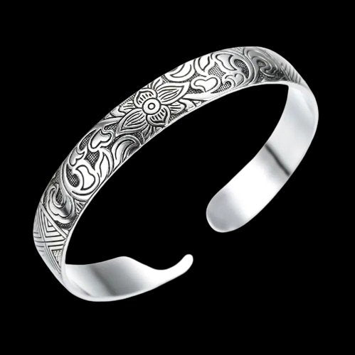 925 Sterling Silver Lucky Cuff Bracelet