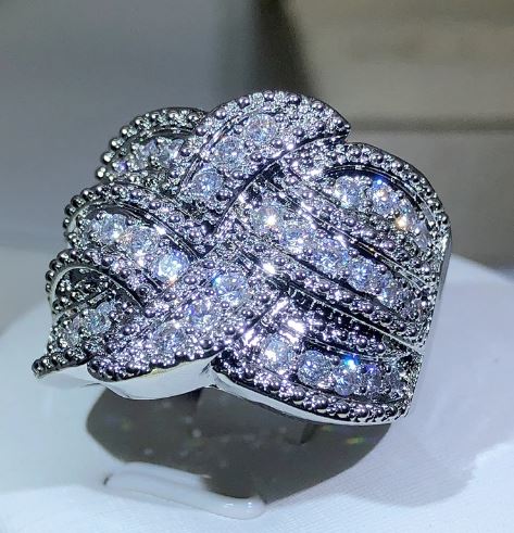 Elegant Zircon Stone S925 Silver Ring For women