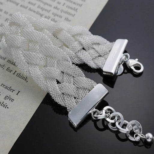 Fashion 925 Sterling Silver Cuff Bracelet
