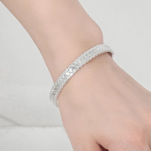 Fishtail Elegance 925 Sterling Silver Adjustable Cuff Bracelet