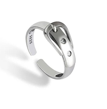 Genuine 925 Sterling Silver Belt ring for Women