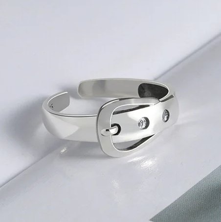 Genuine 925 Sterling Silver Belt ring for Women