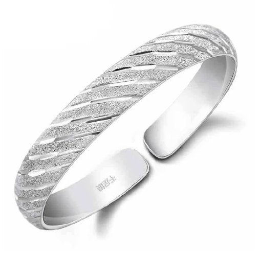 Geometry Chic 925 Sterling Silver Cuff Bracelet