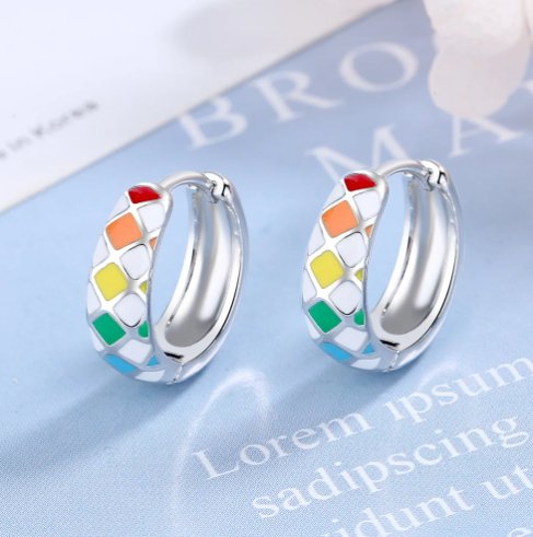 Radiant Rainbows 925 Sterling Silver Earrings