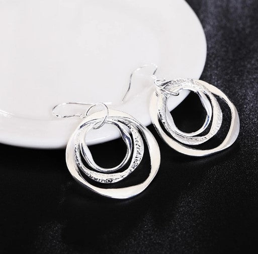 Sterling Silver Circle Jewelry Set