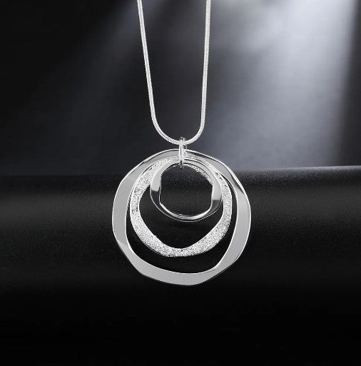 Sterling Silver Circle Jewelry Set