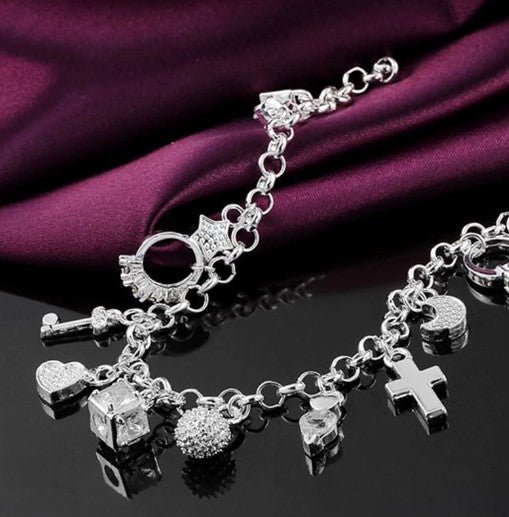 Sterling Silver Fashion 13pcs Bracelet for Women